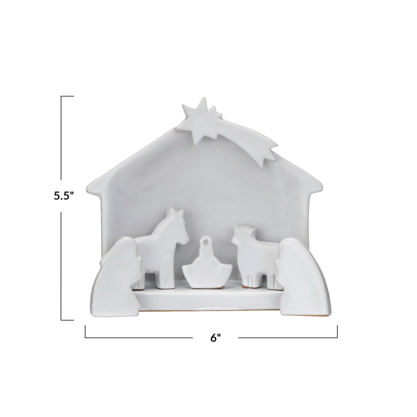 Stone Nativity Reactive Glaze, white