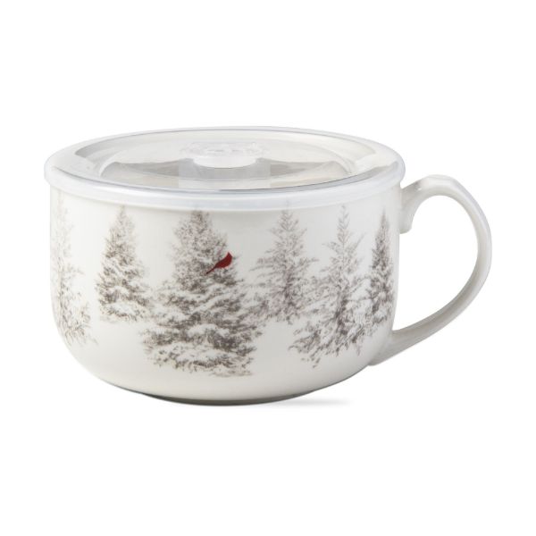 Winter Sketch Soup Mug w/ lid