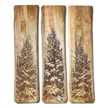 Forest Etched Wall Art. Set of 3