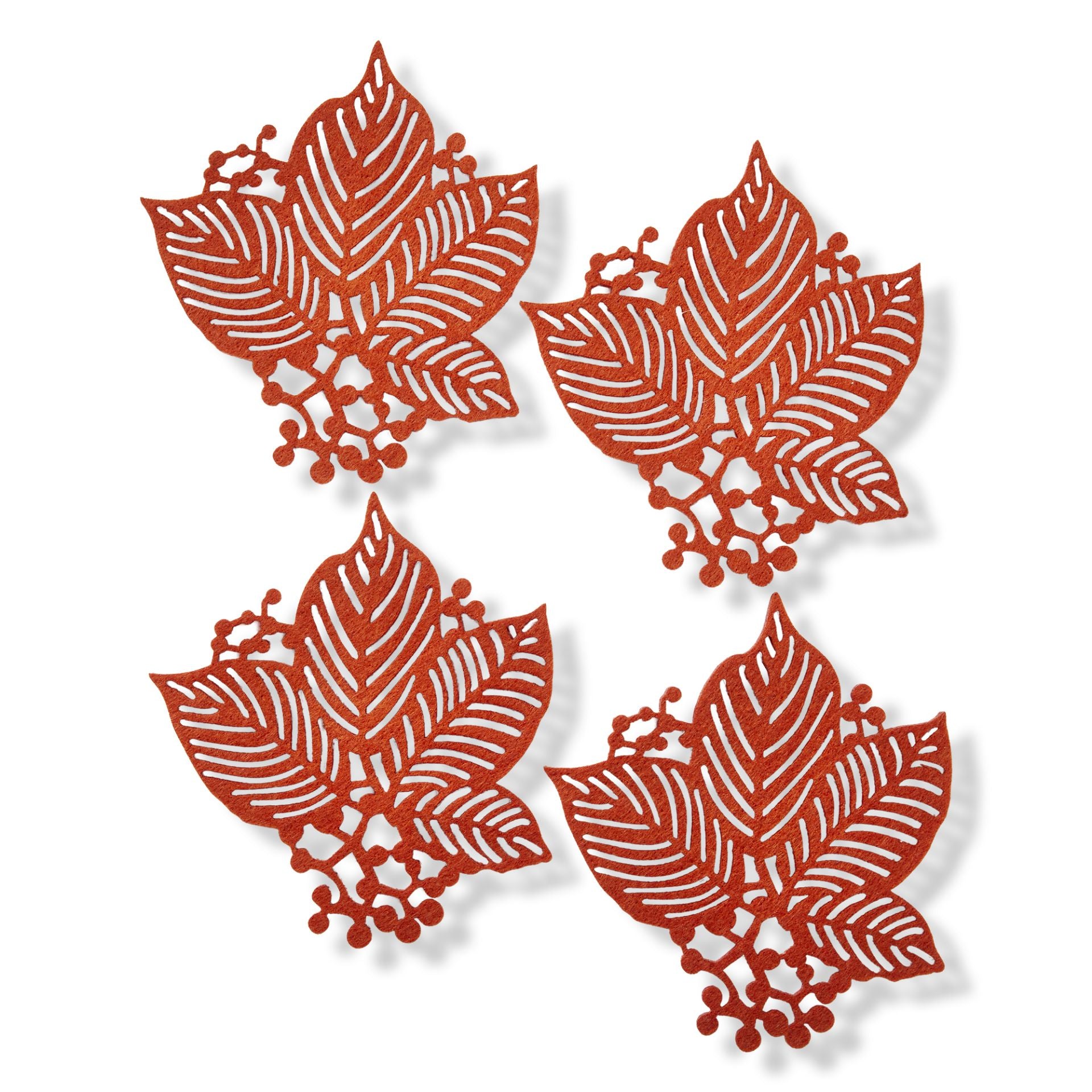 Leaf Berry Coaster Set/ 4
