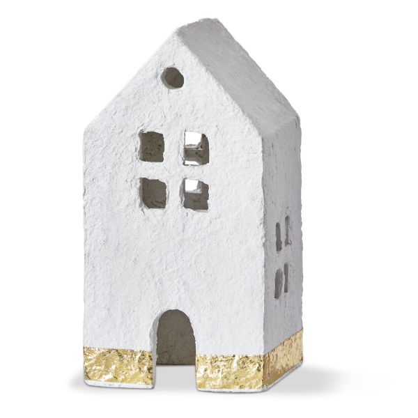 Paper Mache House Tealight Holder, 2 sizes