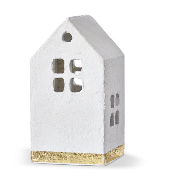 Paper Mache House Tealight Holder, 2 sizes