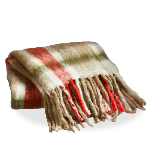 Snow Plaid Throw