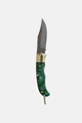 Curated Basics - Green Resin Inlay Folding Knife