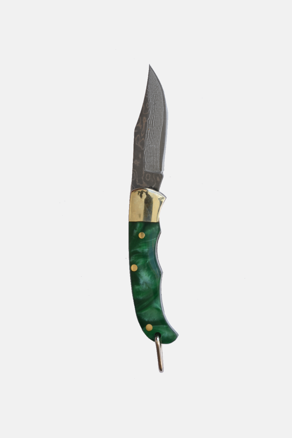 Curated Basics - Green Resin Inlay Folding Knife