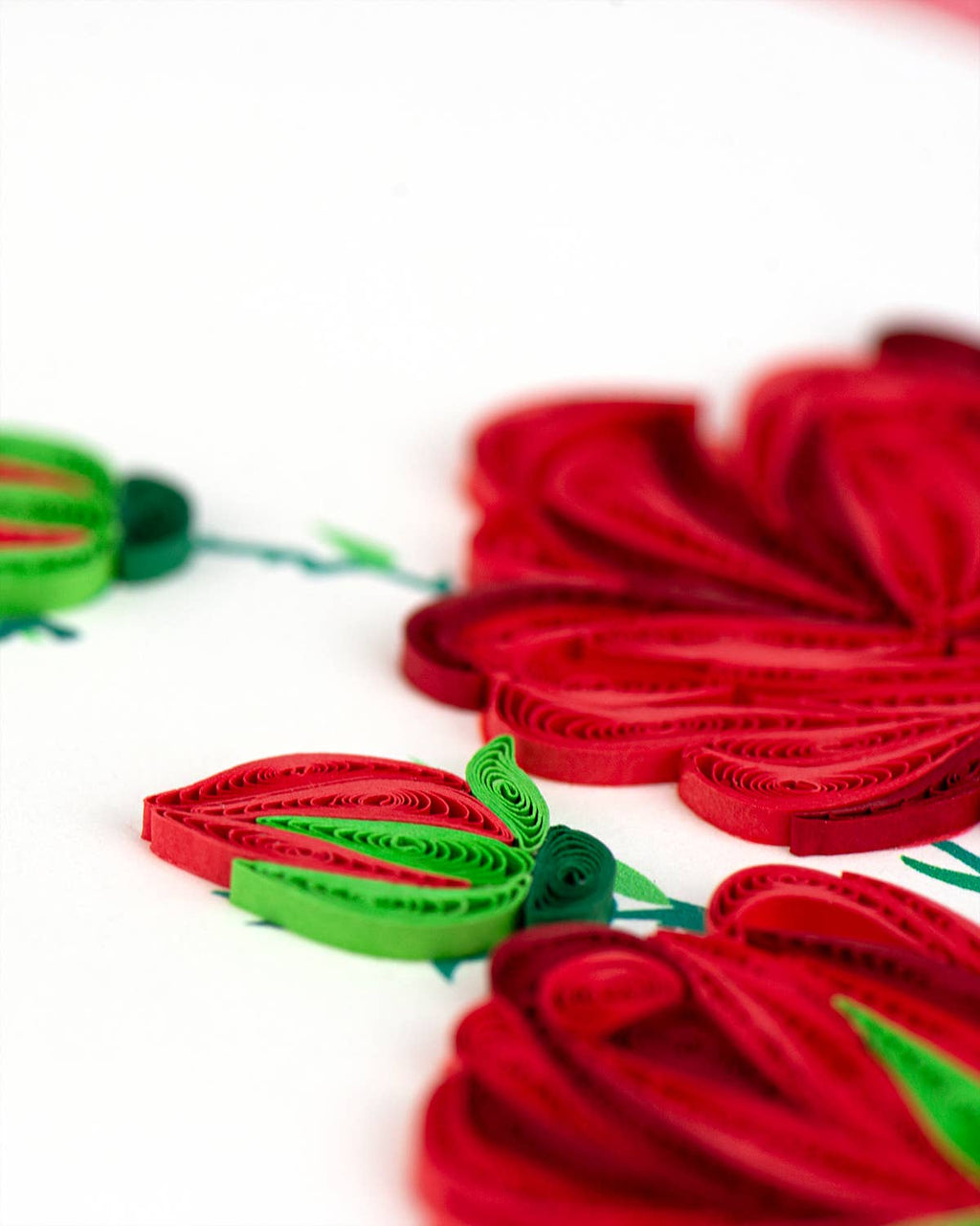 Quilling Greeting Card - Red Roses