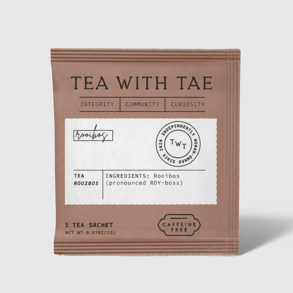 Tea with Tae - Rooibos Herbal Antioxidant Tea - Individually Wrapped Tea Bag