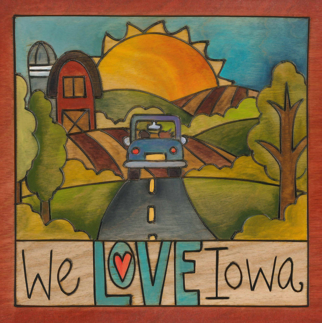 Sticks - "99 Counties" | Iowa Wall Plaque - 6x6