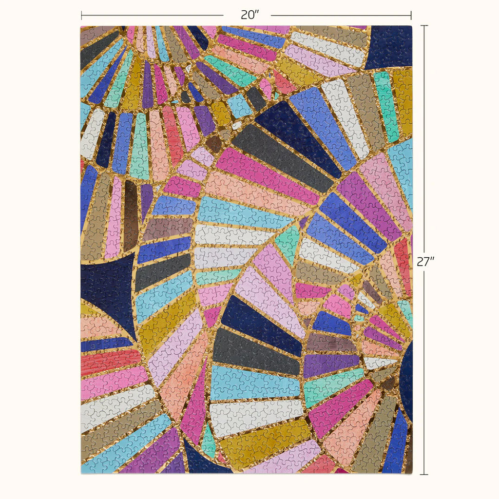 Spiral Staircases Gold Foil Abstract 1000 Piece Jigsaw Puzzle