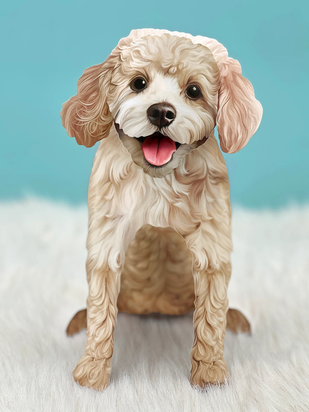 Freshcut Paper. Poodle - Pop Up Greeting Card