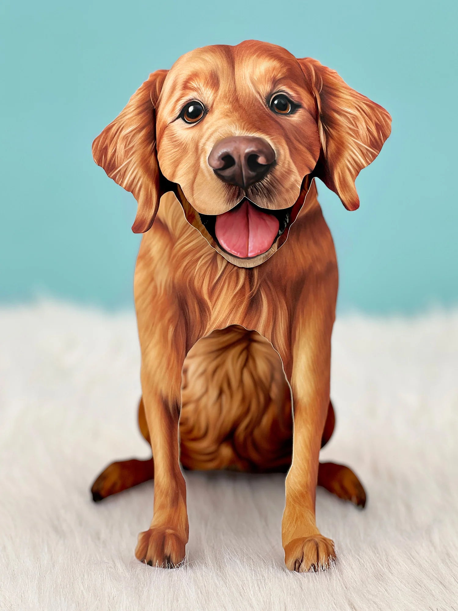 Freshcut Paper. Golden Retriever - Pop Up Greeting Card