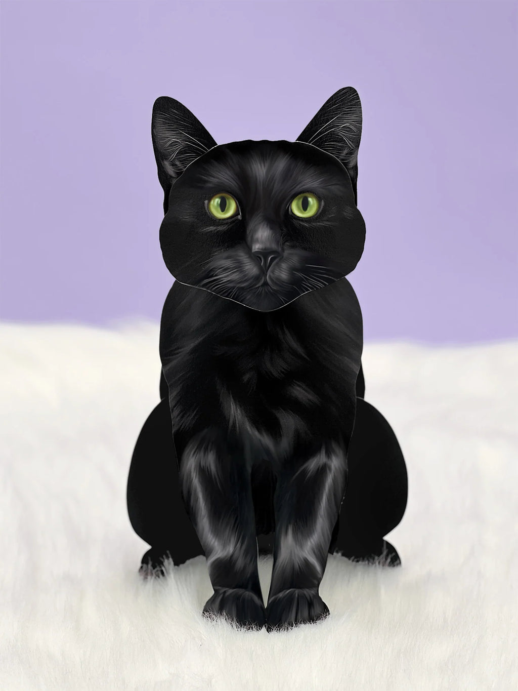 Freshcut Paper. Black Cat - Pop Up Greeting Card