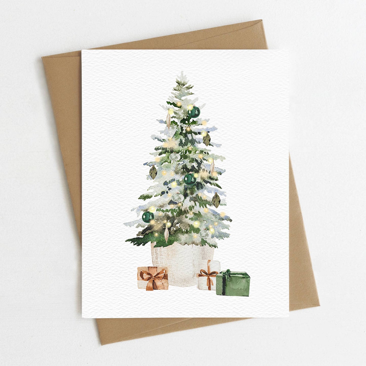 Boxed Set of 6 Holiday Greeting Cards, Christmas Trees