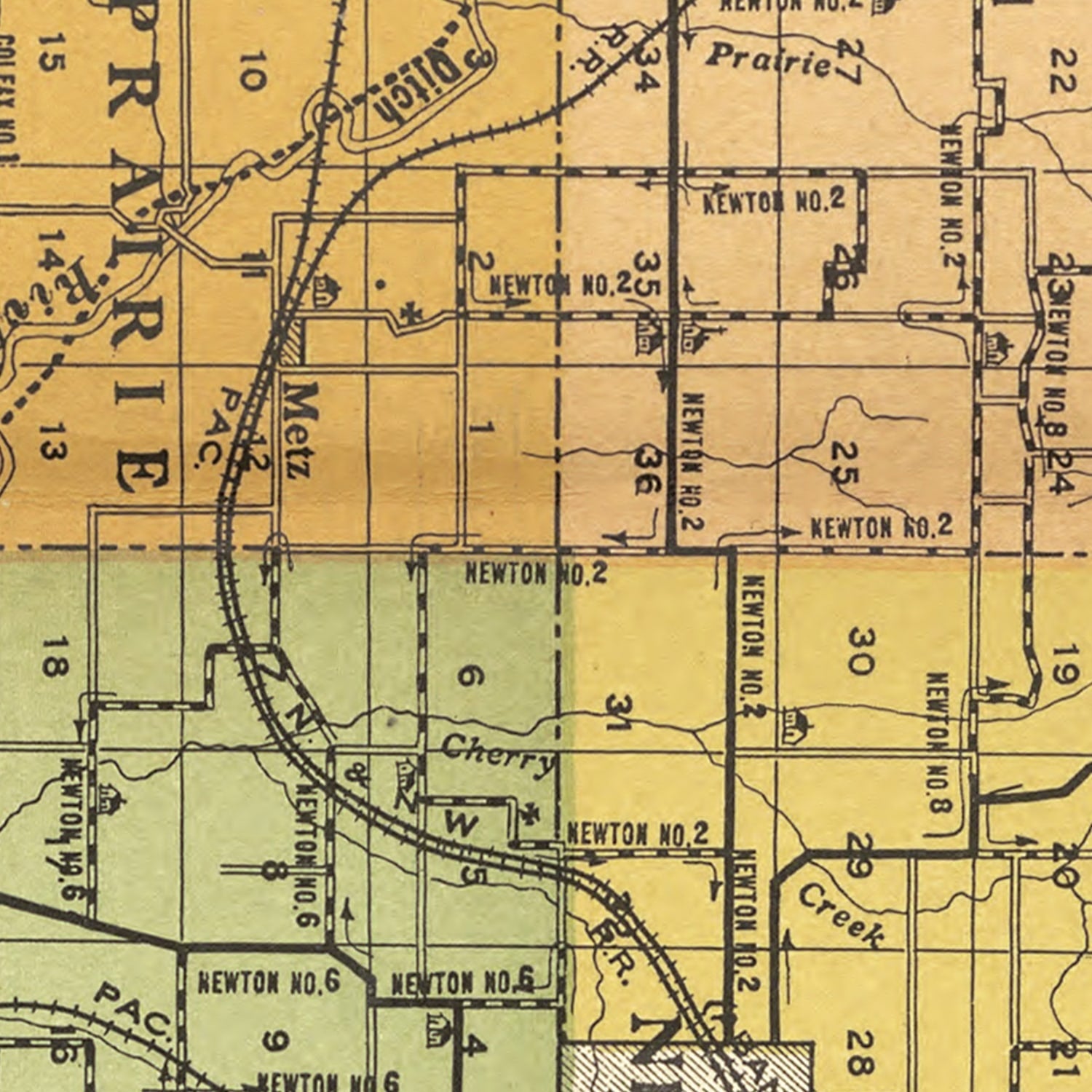 Ted's Vintage Art - Vintage Map of Jasper County, Iowa 1914