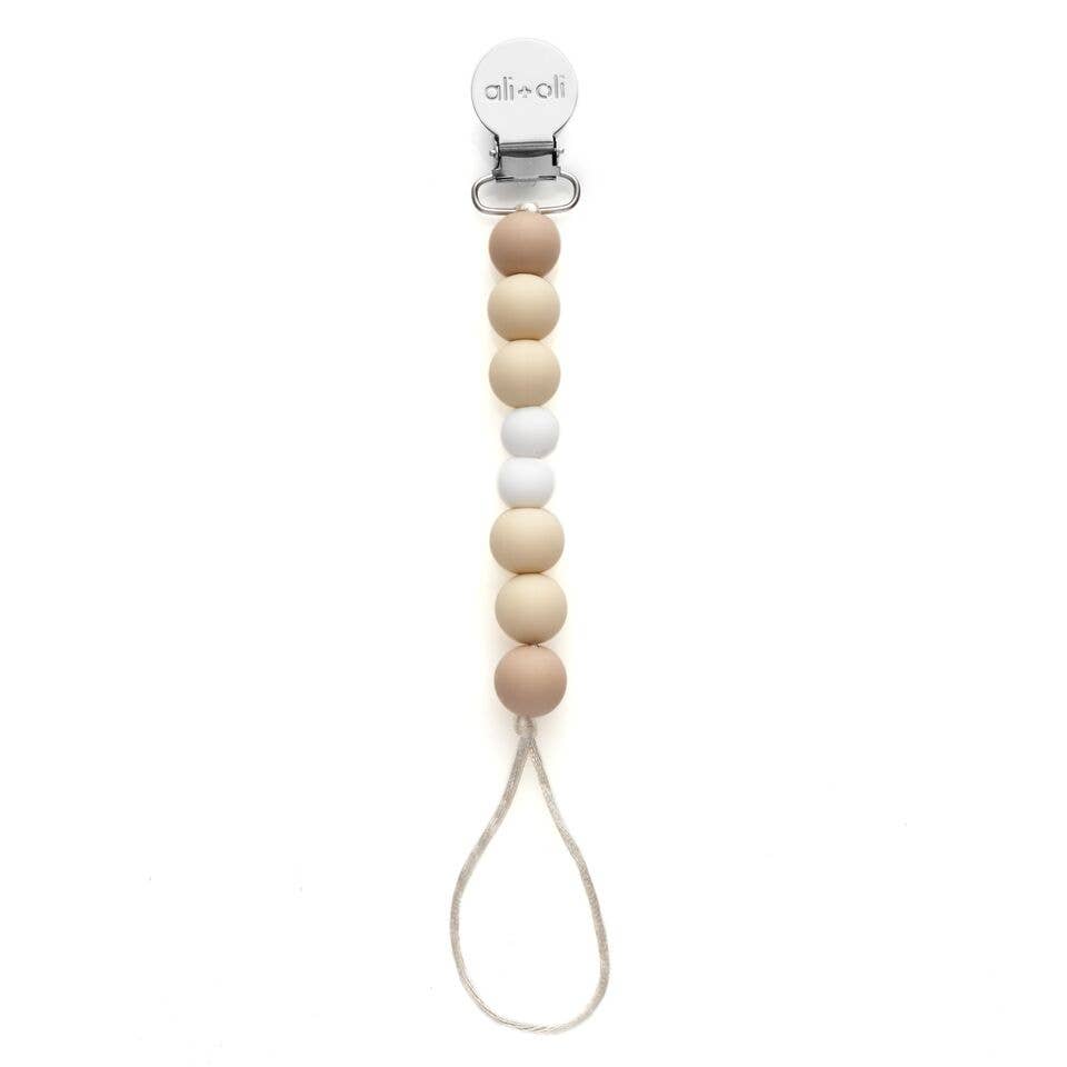 Ali+Oli Silicone Pacifier Clip (Natural)