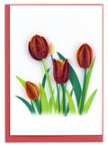 Red Tulip Gift Enclosure Mini Card