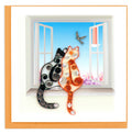 Quilling Greeting Card - Two Cats
