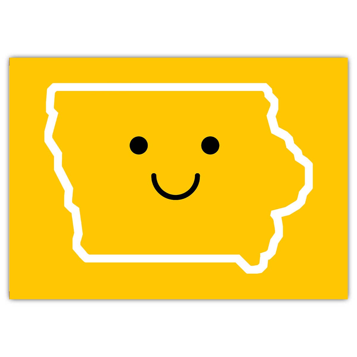 Smiley Face Iowa Greeting Card