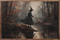 Witch Hunt in Forest - Framed Art