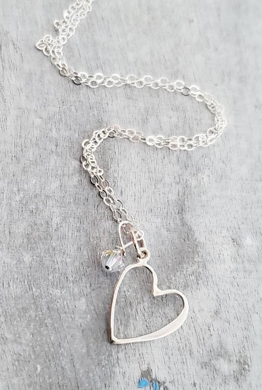 Sosie Designs - .925 Silver Open Your Heart Necklace