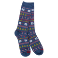 World's Softest Socks - Men's 1902 Transit Crew. Merry Christmas Navy