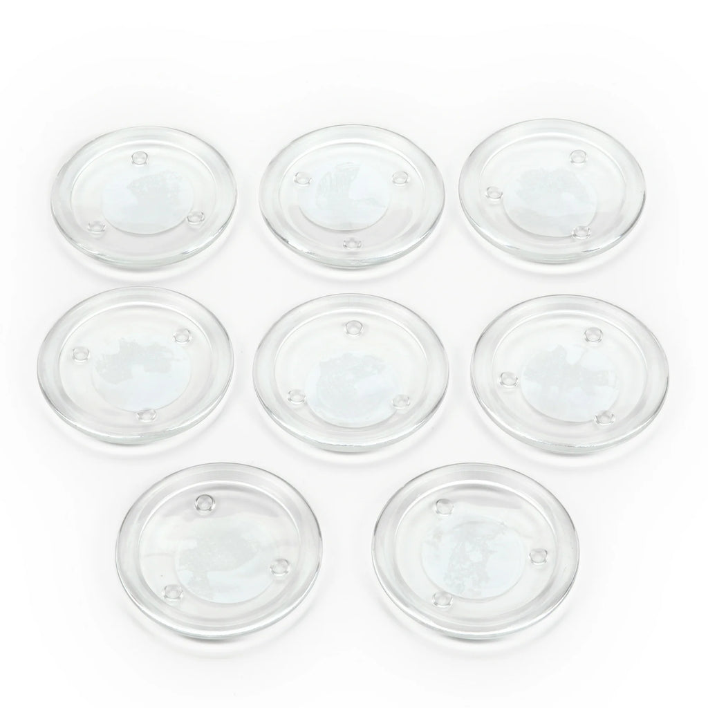 Clear Glass Pillar Candle Plate