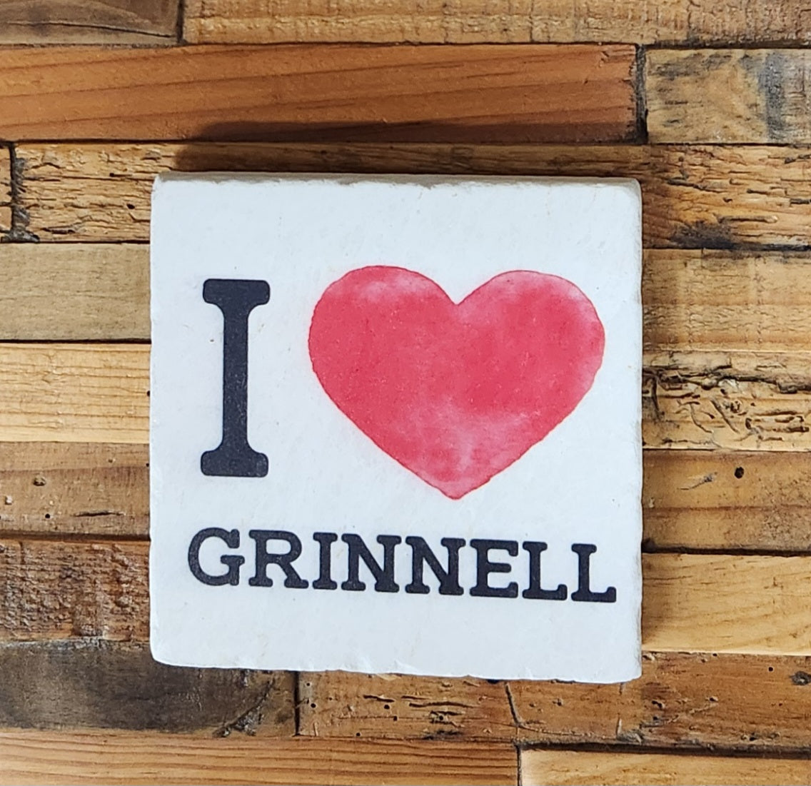 I Heart Grinnell - Marble Coaster