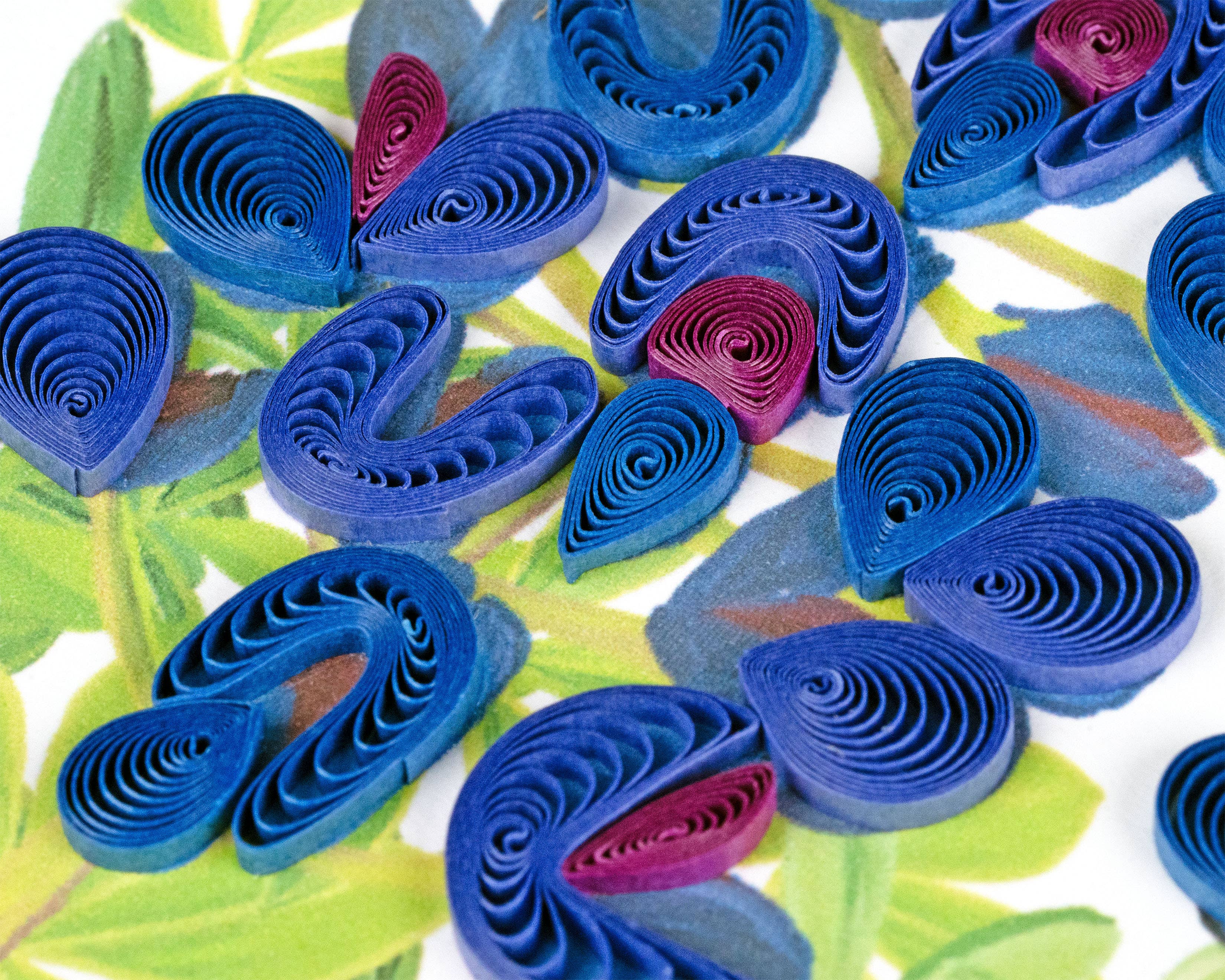 Quilling Greeting Card - Quilled Bluebonnets Greeting Card