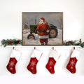 Santa With Green Tractor