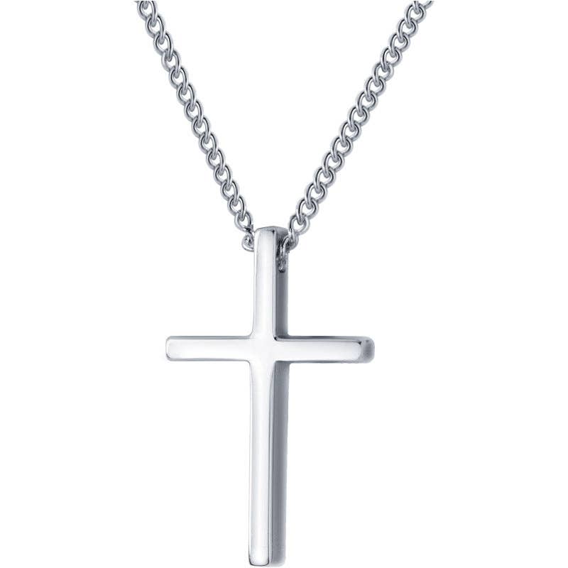 Perimade & Co. LLC - Dainty Cross Charm Pendant Necklace in 925 Sterling Silver