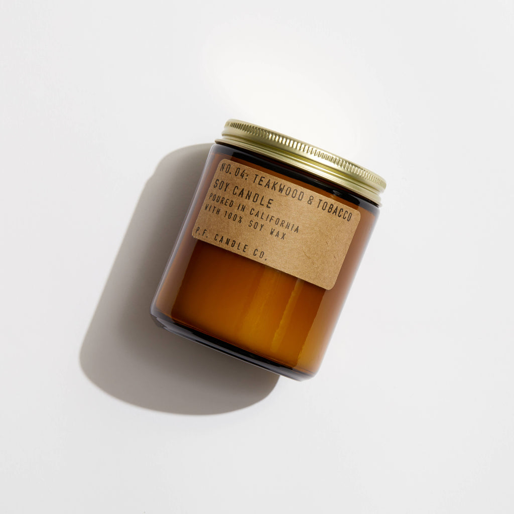 P.F. Candle Co. - Teakwood & Tobacco - 7.2 oz Standard Soy Candle