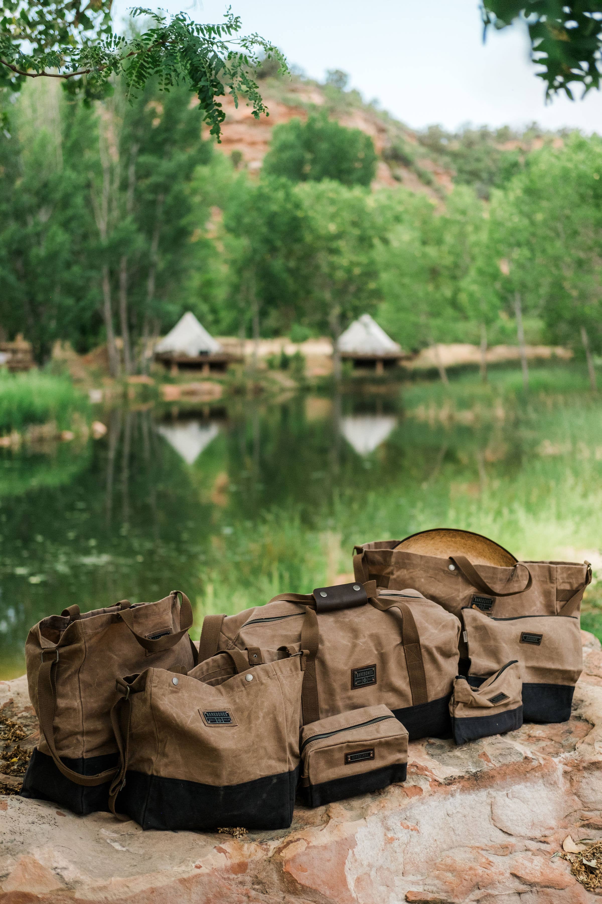 Barebones - Neelum Zipper Pouch Bag - Waxed Canvas Bag