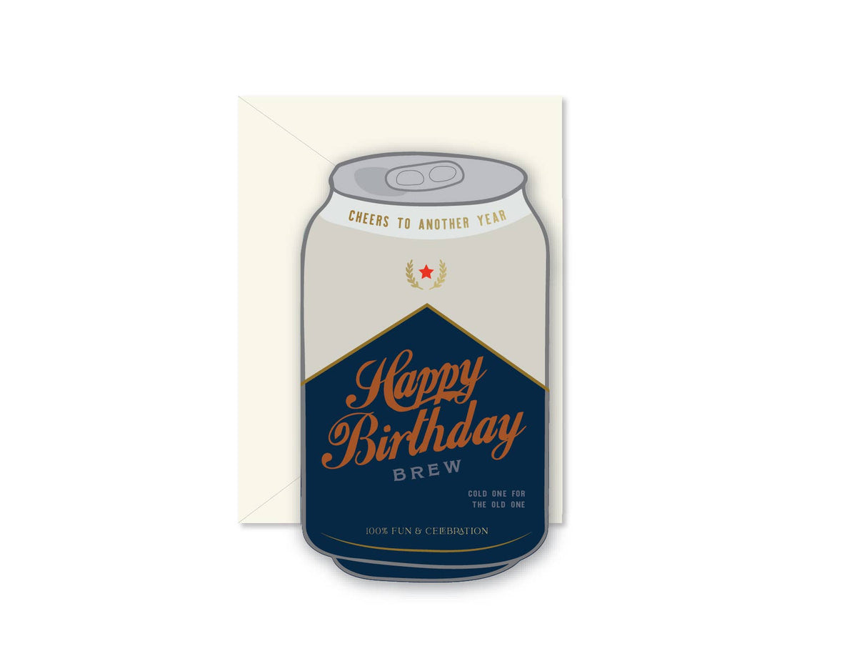 Ginger P. Designs - Birthday Brew die-cut folded Greeting Card
