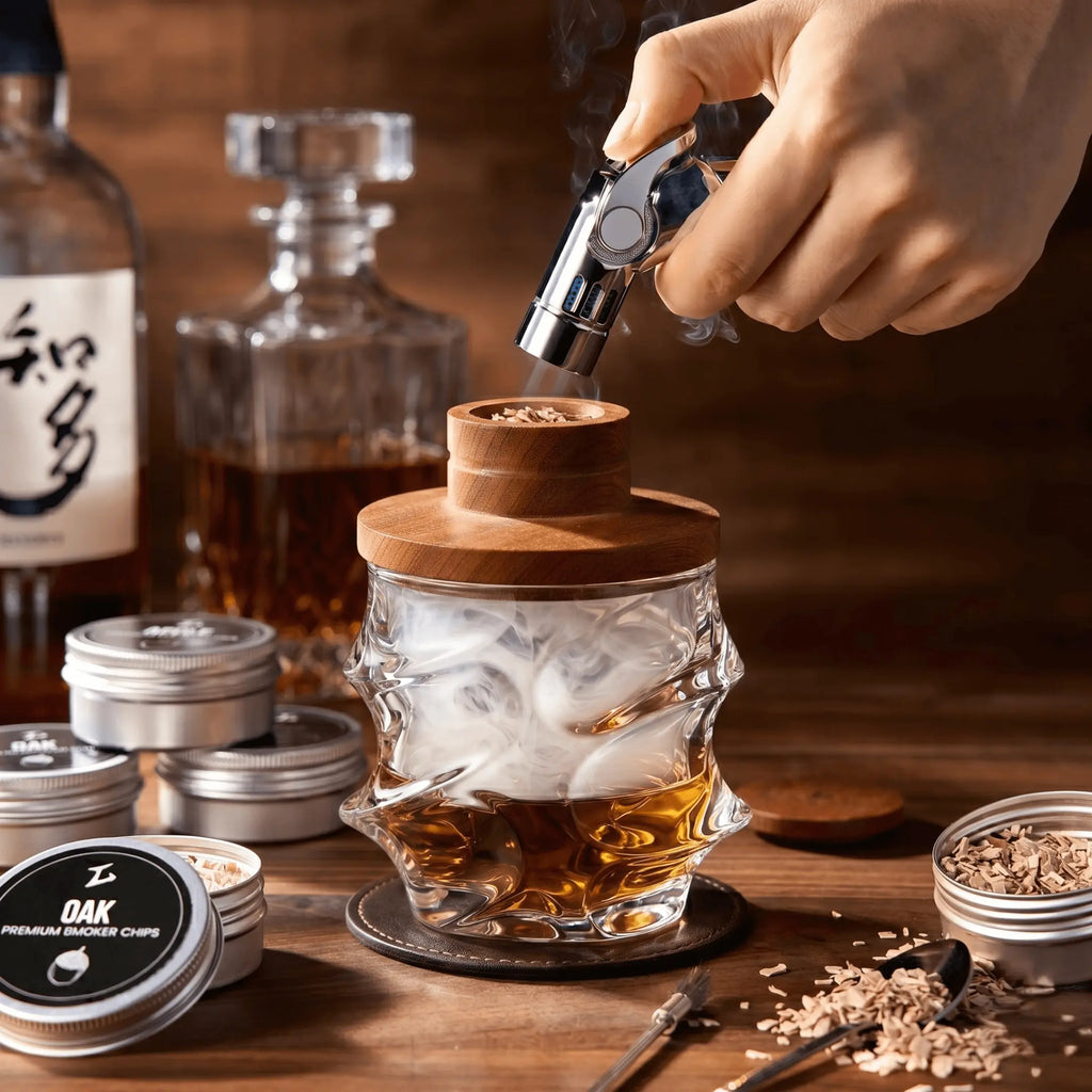 TsukiGlass - Smoker Kit For Whisky & Cocktail (Storm Bundle)