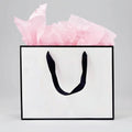 White with Black Border Paper Gift Bag