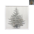 Lighted White Frame Christmas Tree Sign