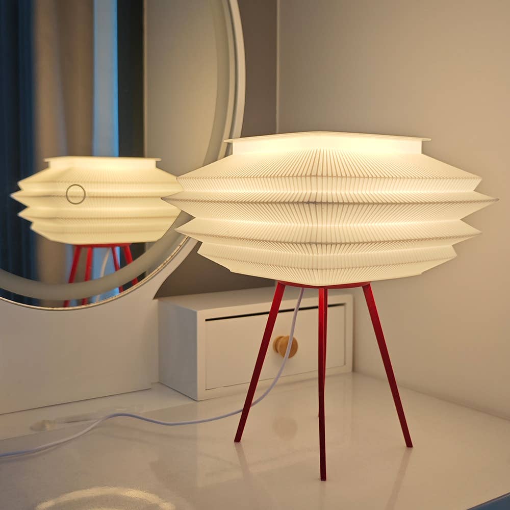 3D Printing Wavy Lamp Soft Ambient Light Table Lamp