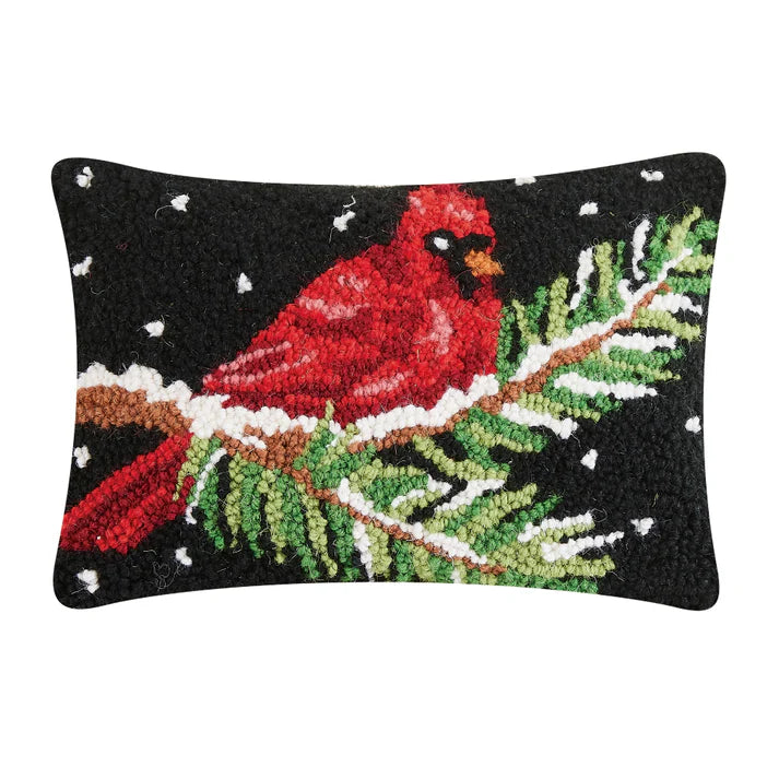 Cardinal on Branch  Pillow