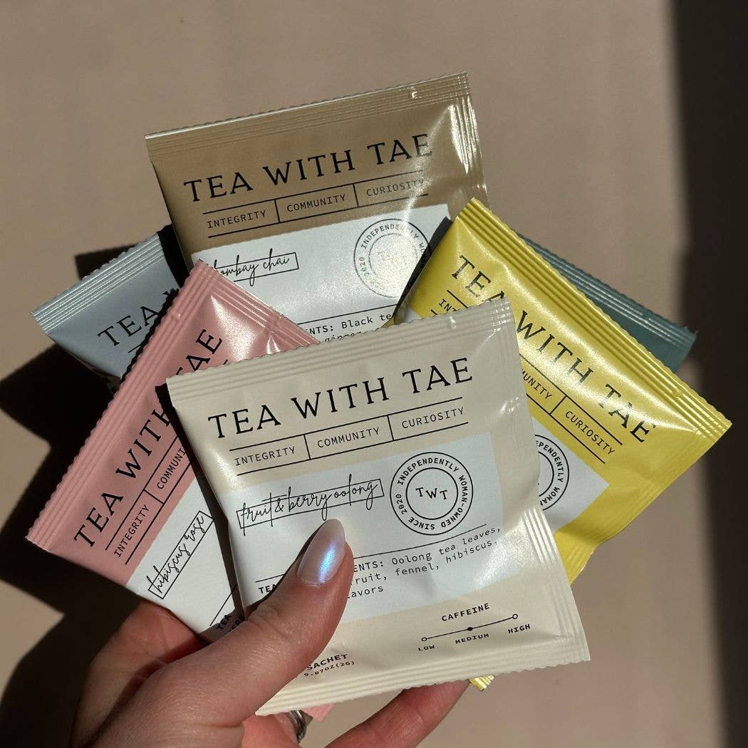 Tea with Tae - Moroccan Mint Green Tea - Individually Wrapped Tea Bag