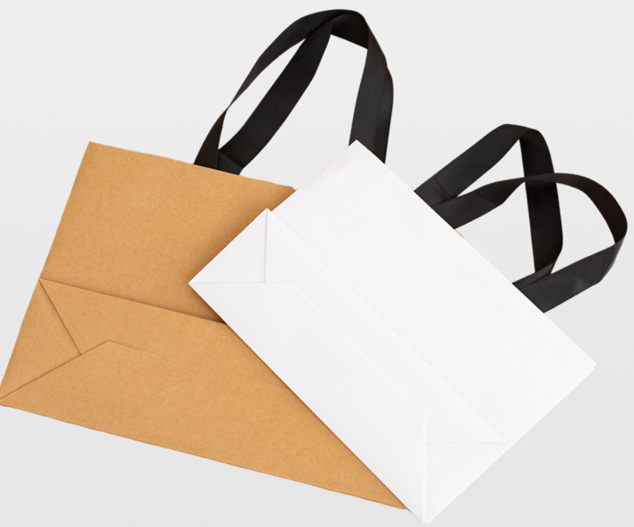 Premium Threaded Rope Kraft Brown Paper Gift Bag