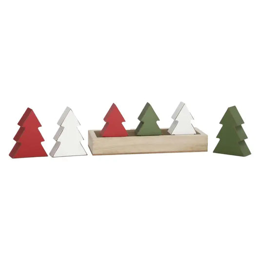 Red/ White/ Green Tree Block (3 colors)