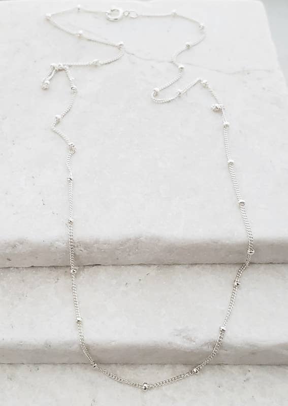 Sosie Designs - 18" - 925 Sterling Silver Satellite Beaded Chain