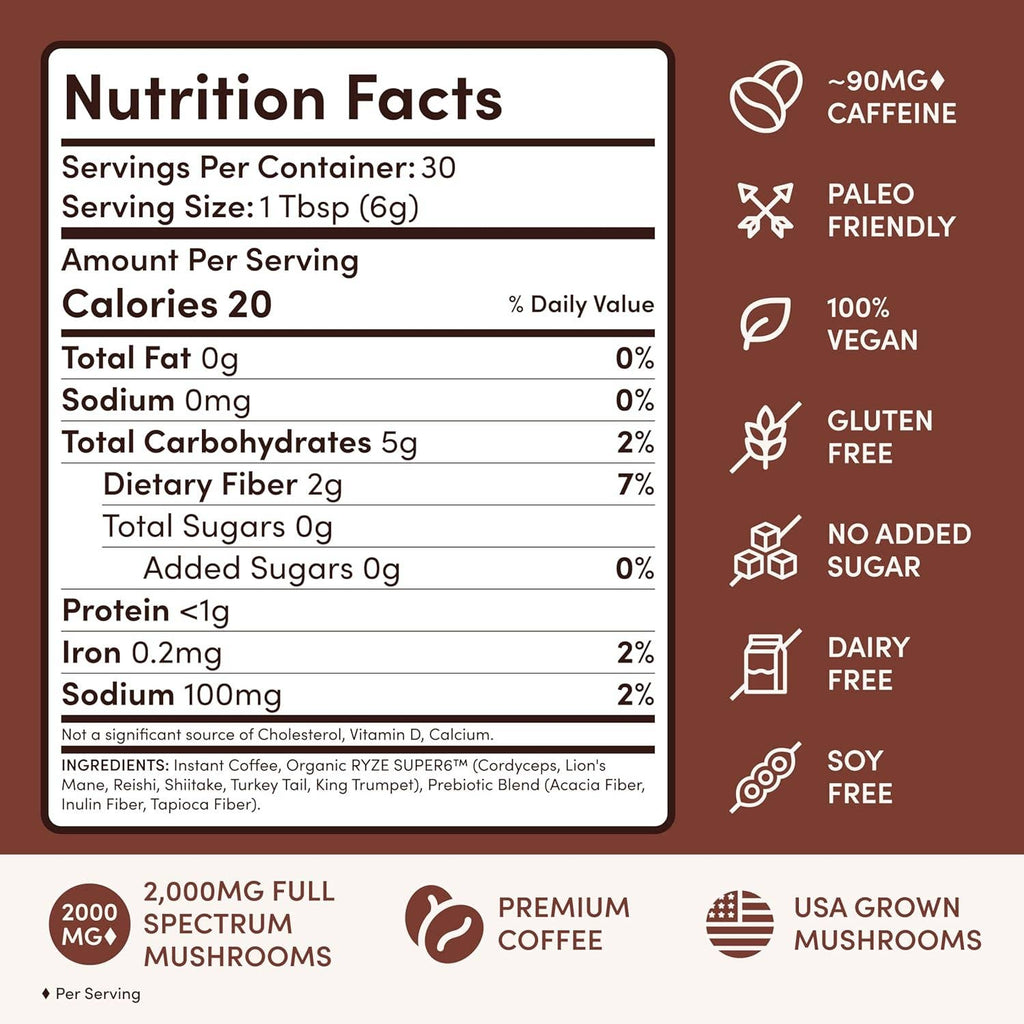 RYZE Superfoods - Mushroom Medium Roast Coffee