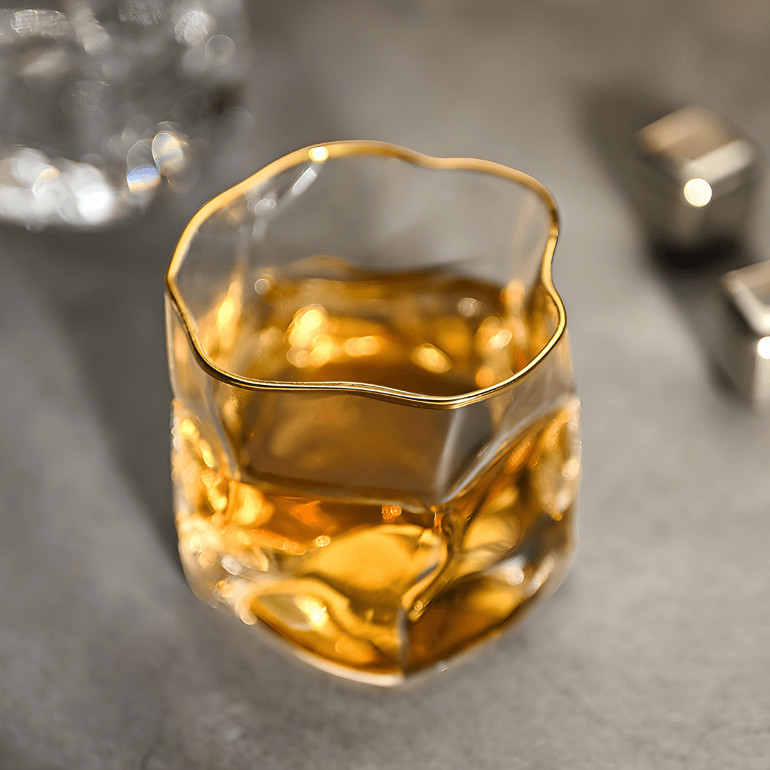 TsukiGlass - Gold Hoshi Japanese Crystal Whisky Glass
