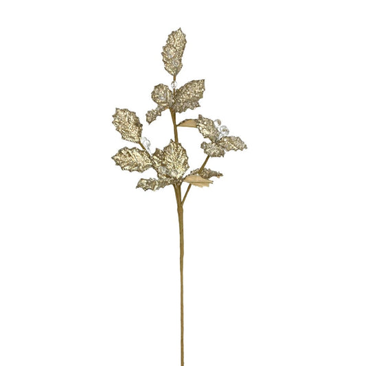 Immensely Glamorous Holly Christmas Spray 24"