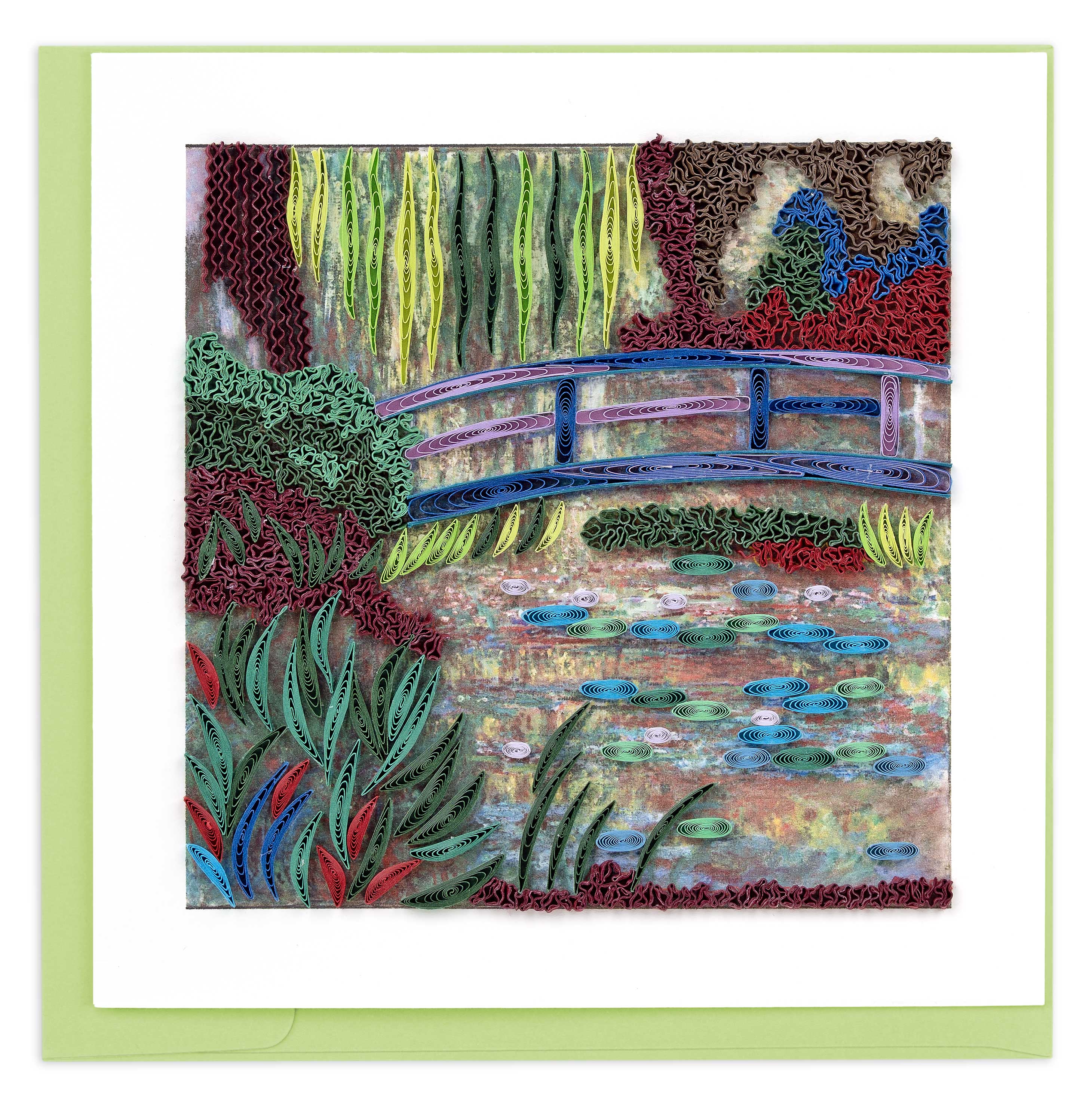 Quilling Card - Quilled Artist Series - The Water Lily Pond, Monet