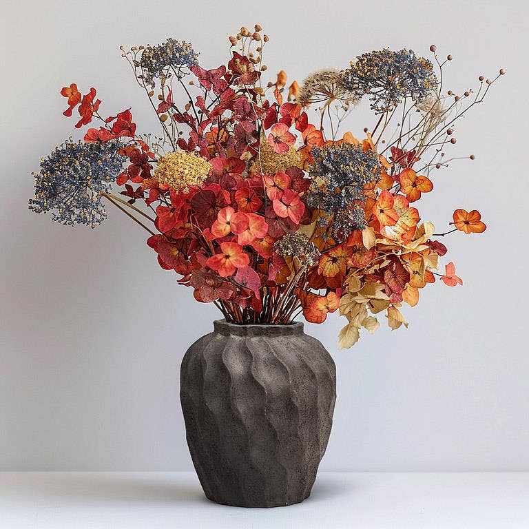 Abbott - Textured Urn Vase-Dark Grey-13.5"H
