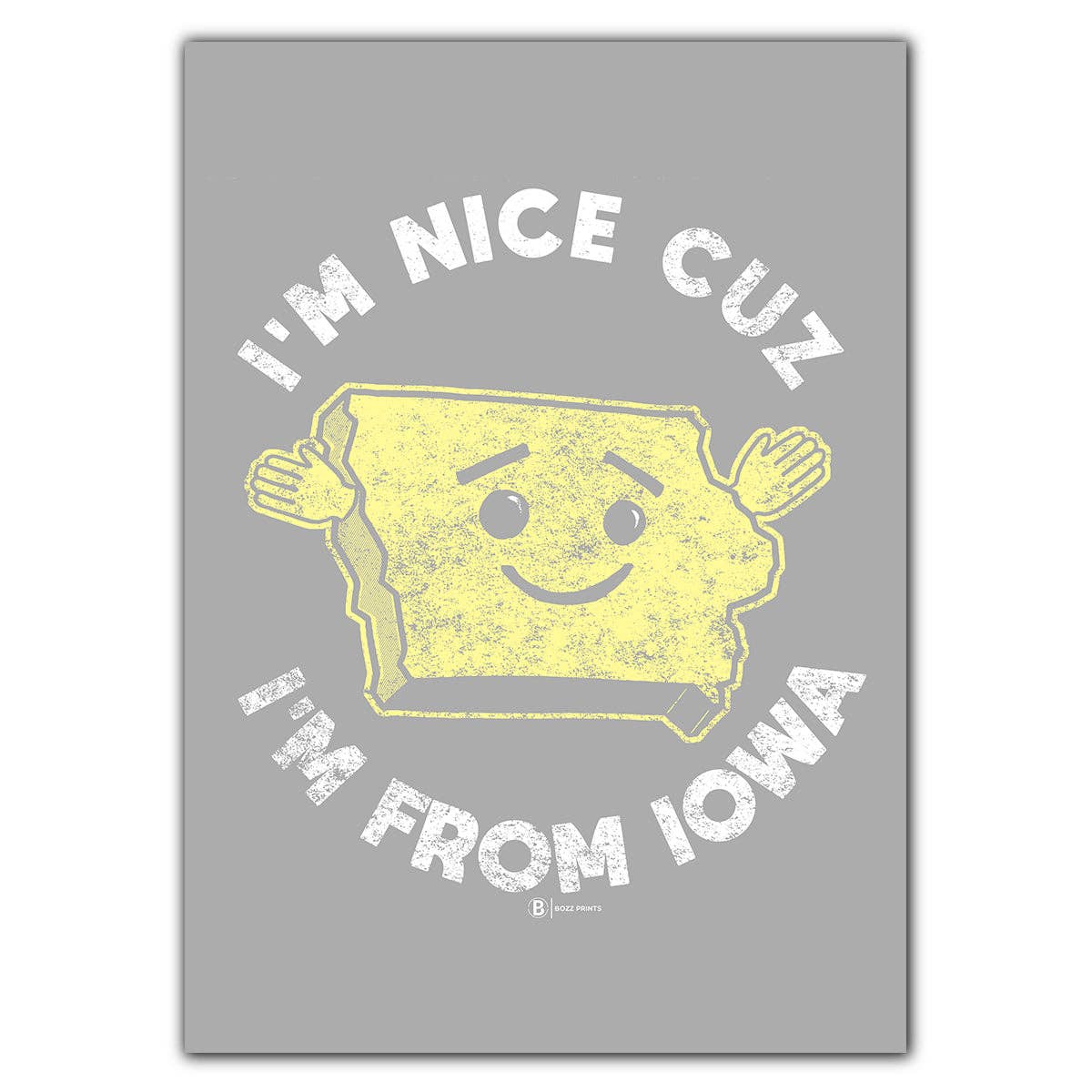 I'm Nice Cuz I'm From Iowa Greeting Card