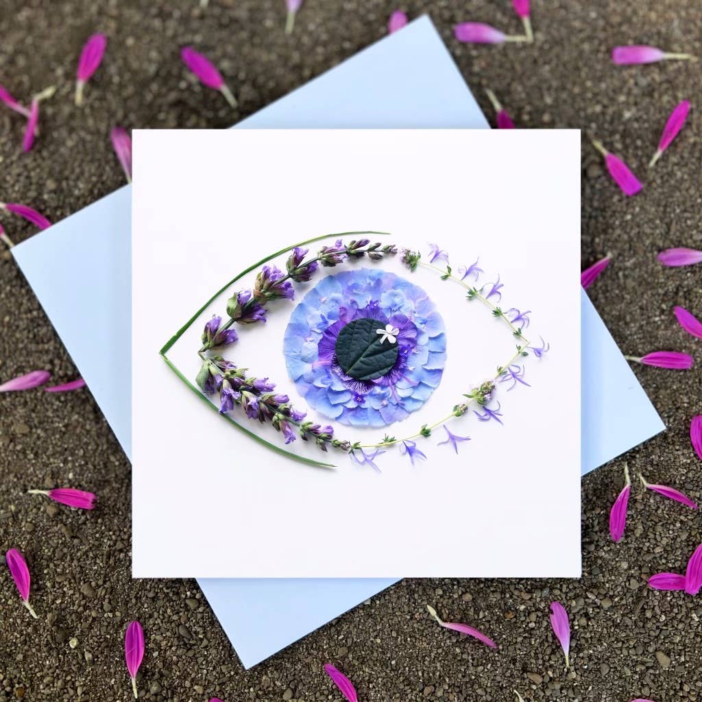 Sarah Smiles Creations - Eye See You • Floral Greeting Card • Botanical Nature Art