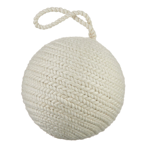 Knit Ball Ornament 6"